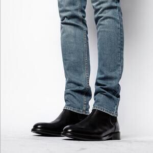 Zadig & Voltaire black leather Chelsea ankle pull on boots 12